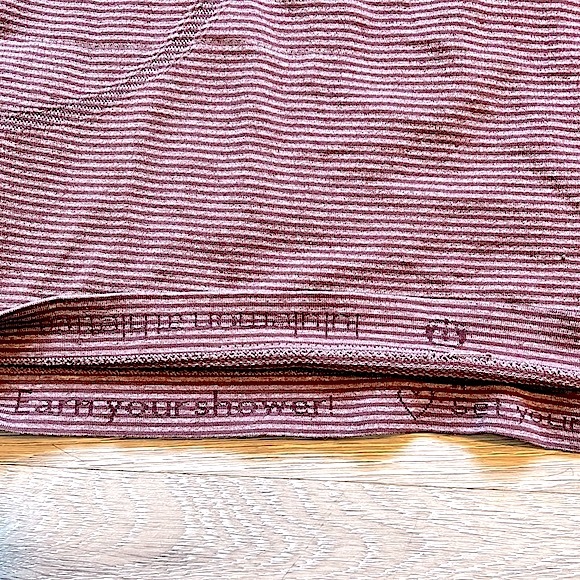 LULULEMON • Run Swiftly Tech Tank Top • Size 6 • Tonka Stripe Heathered Bordeaux - Picture 9 of 13